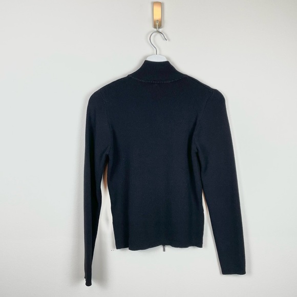 Jacob Mock Neck Long Sleeve Zip Up Sweater Size Medium - Picture 5 of 7